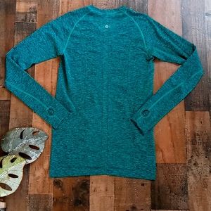Lululemon long Sleeve Swiftly Tee Teal/Black